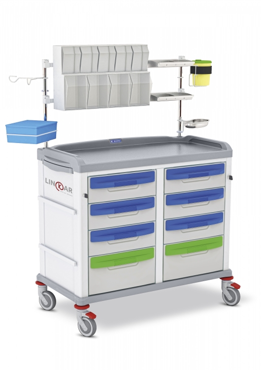 329522 linkar medical trolley with upper structure