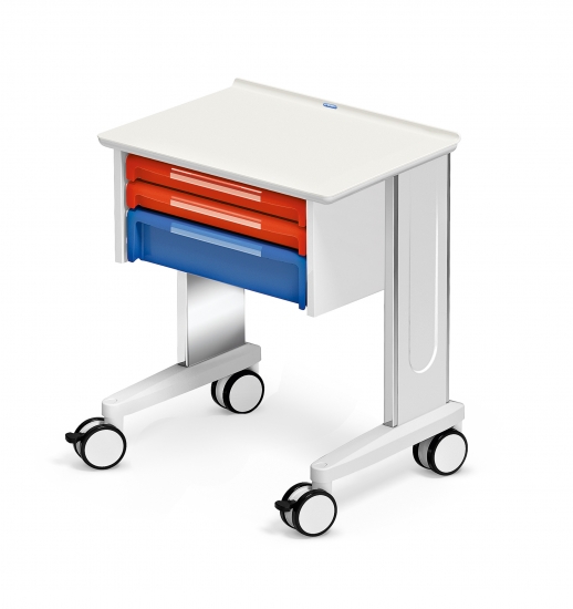 Mobile worktop, NEWgo range, 1 ISO drawer unit, 2 drawers...