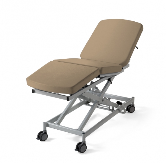 Examination couch with electric and hydraulic variable...