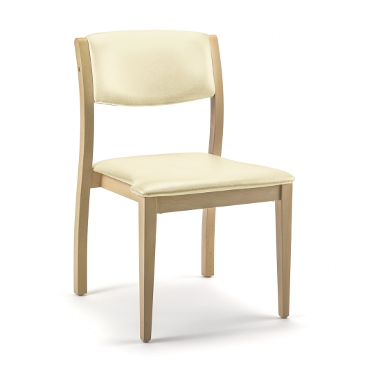 Chair with upholstered backrest and seat