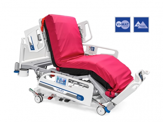Bed for Intensive care units with weighing system and air...